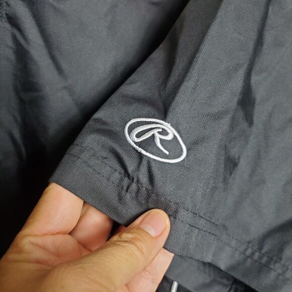 Rawlings Adult Baseball Batting Cage Jacket Black Size Large - Picture 4 of 9